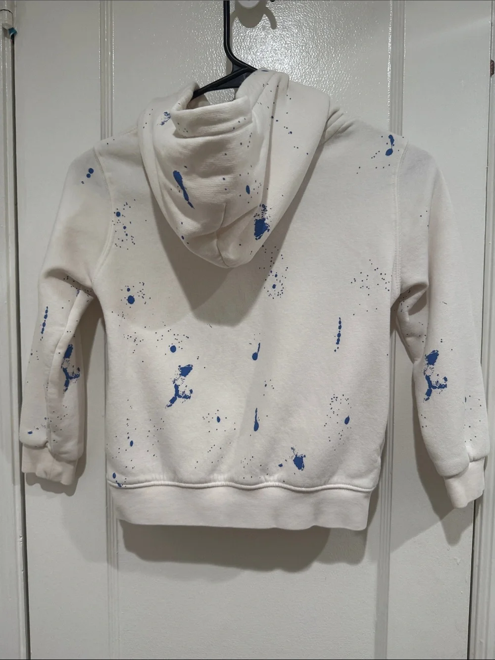 Ralph Lauren White Polo Bear Paint-Splatter Hoodie for Kids